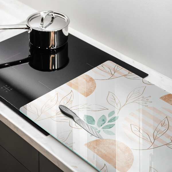 Herdabdeckung Boho-Blättermuster