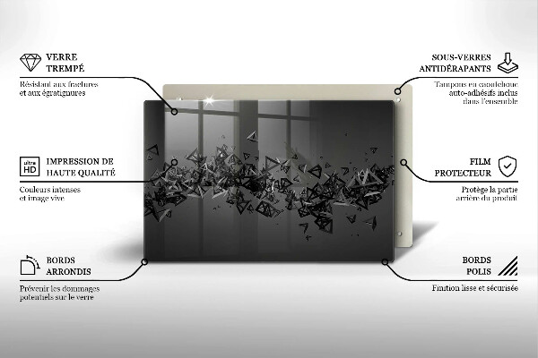 Herdabdeckung Abstrakte 3D-Formen