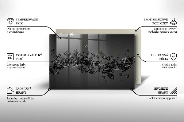 Herdabdeckung Abstrakte 3D-Formen
