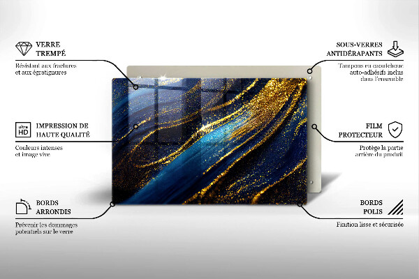 Herdabdeckung Marineblaue Abstraktion