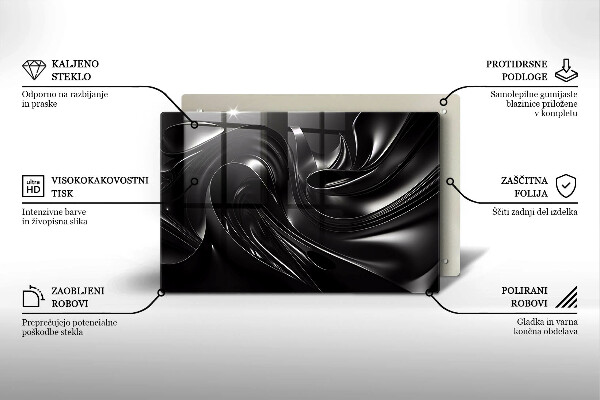 Herdabdeckung Abstrakte schwarze Masse