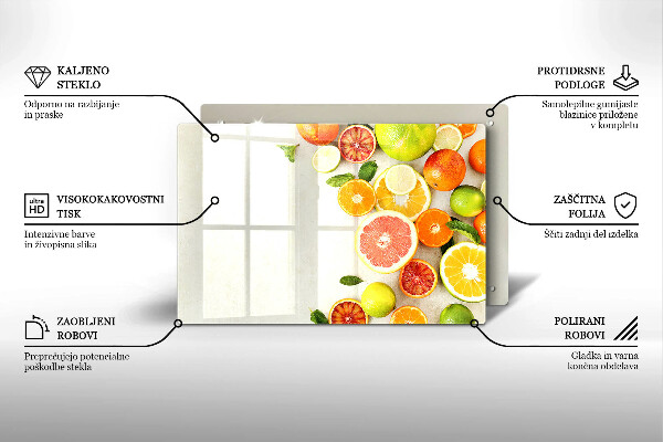 Herdabdeckung Zitrusfrüchte