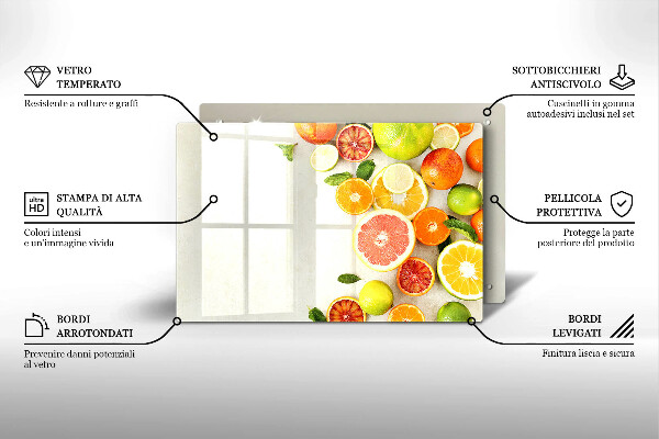 Herdabdeckung Zitrusfrüchte