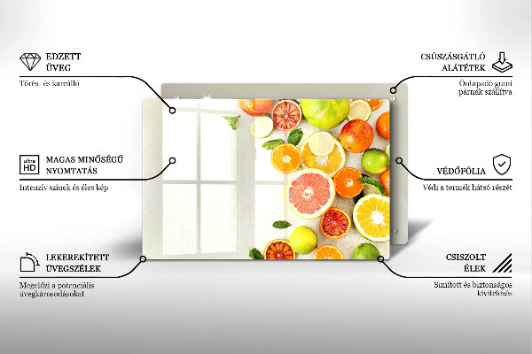 Herdabdeckung Zitrusfrüchte