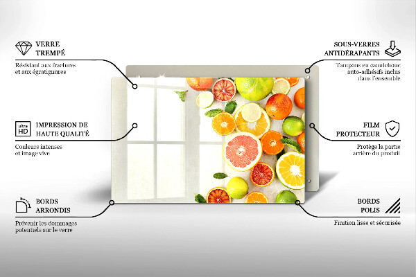 Herdabdeckung Zitrusfrüchte