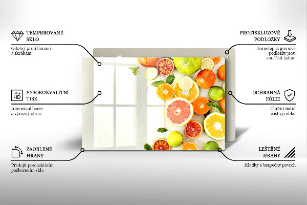 Herdabdeckung Zitrusfrüchte