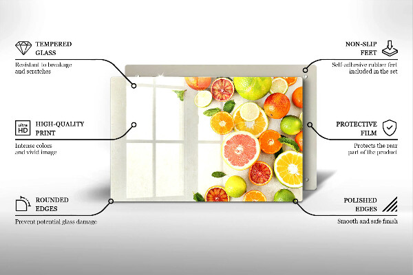 Herdabdeckung Zitrusfrüchte
