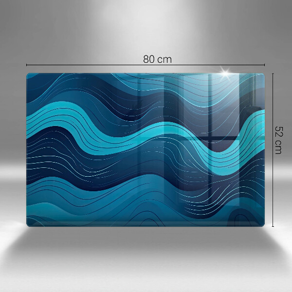 Herdabdeckplatte glas Abstrakte Wellen