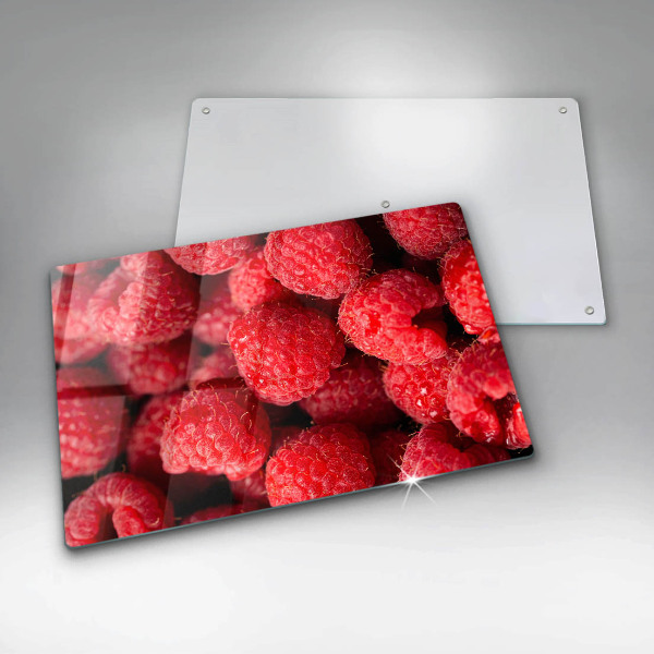 Herdabdeckplatte glas Himbeerfrucht