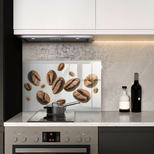 Herdabdeckplatte glas Kaffeebohnen