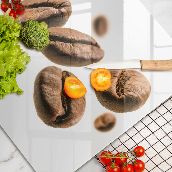 Herdabdeckplatte glas Kaffeebohnen