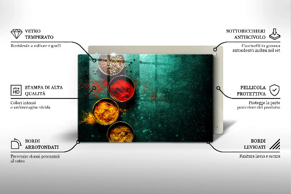 Herdabdeckplatte glas Orientalische Gewürze