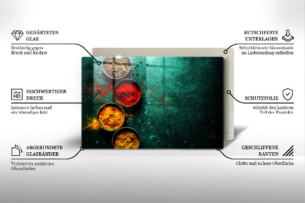 Herdabdeckplatte glas Orientalische Gewürze