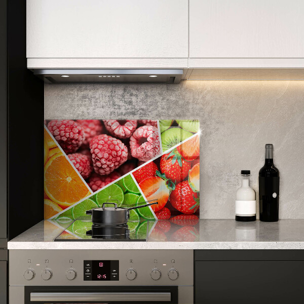 Herdabdeckplatte glas Bunte Früchte