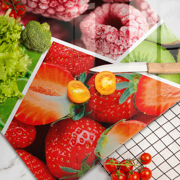 Herdabdeckplatte glas Bunte Früchte