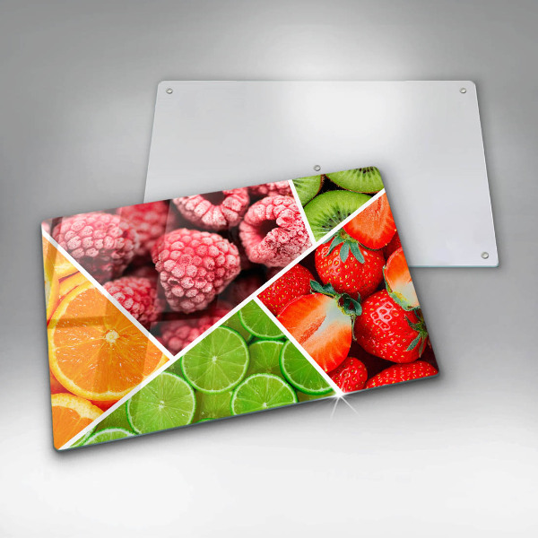 Herdabdeckplatte glas Bunte Früchte