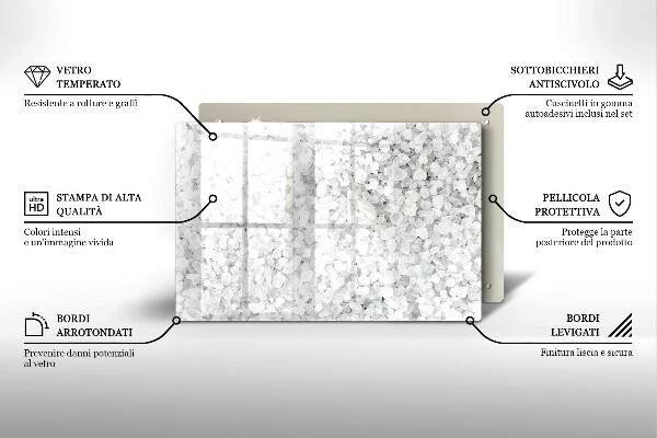 Herdabdeckplatte glas Salzkristalle