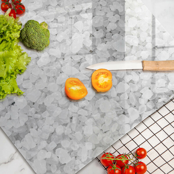 Herdabdeckplatte glas Salzkristalle