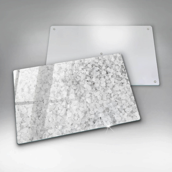 Herdabdeckplatte glas Salzkristalle