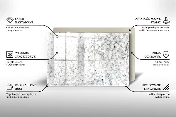 Herdabdeckplatte glas Salzkristalle