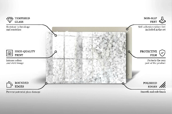 Herdabdeckplatte glas Salzkristalle