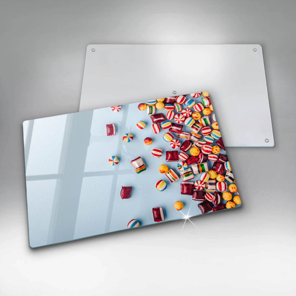 Herdabdeckplatte glas Bunte Bonbons