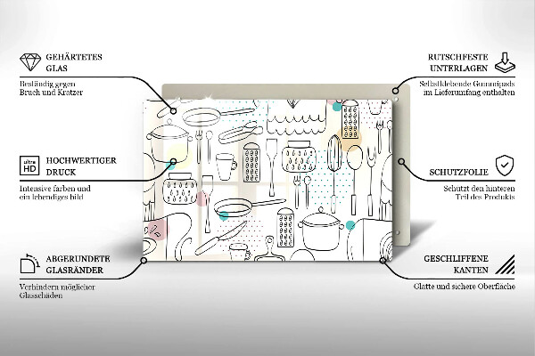 Herdabdeckplatte glas Küchenzubehör