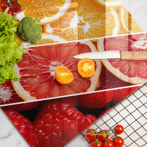 Herdabdeckplatte glas Bunte Früchte