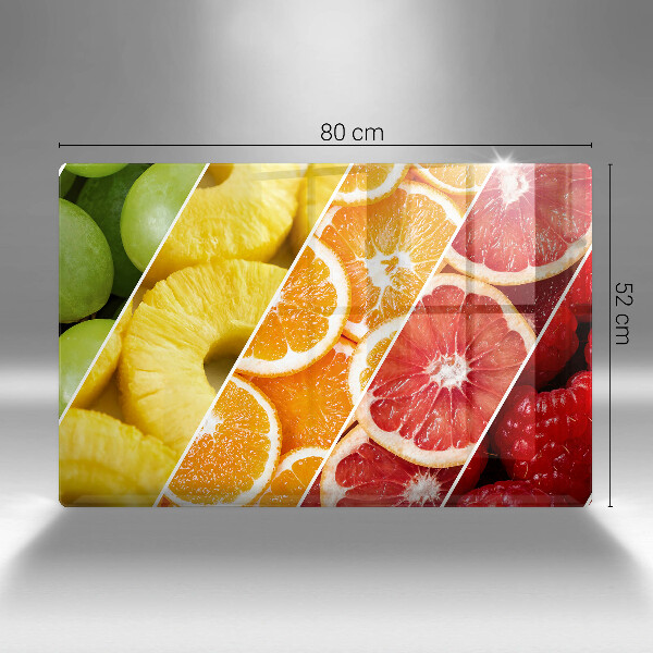 Herdabdeckplatte glas Bunte Früchte