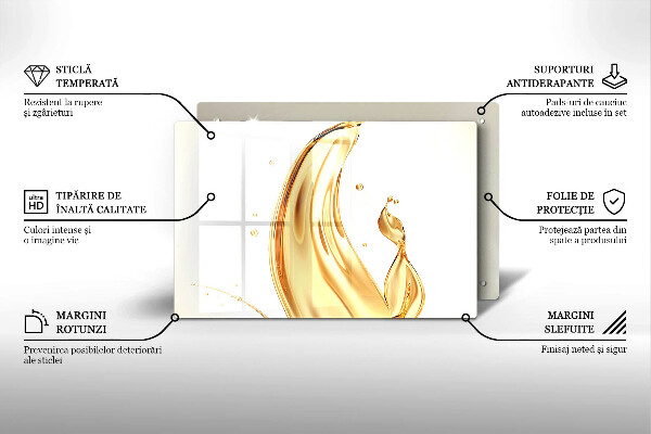 Herdabdeckplatte glas Olivenöl