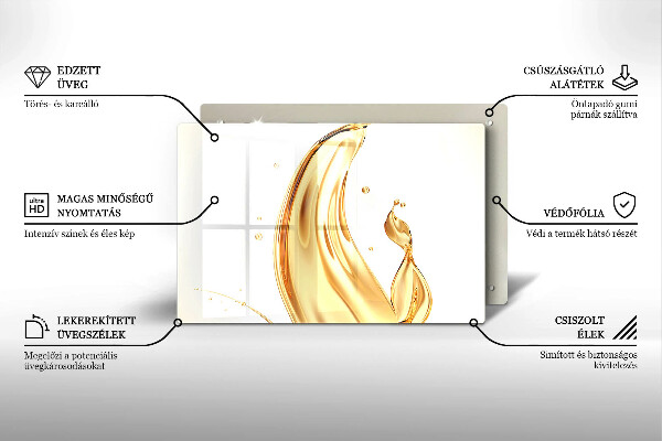 Herdabdeckplatte glas Olivenöl