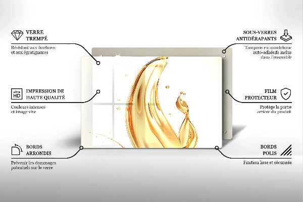 Herdabdeckplatte glas Olivenöl