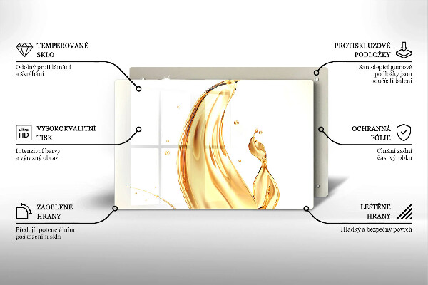 Herdabdeckplatte glas Olivenöl