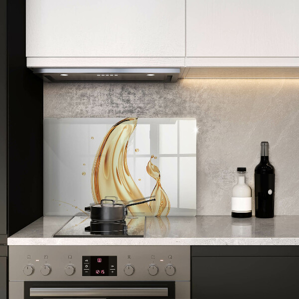 Herdabdeckplatte glas Olivenöl