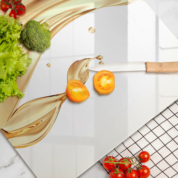 Herdabdeckplatte glas Olivenöl