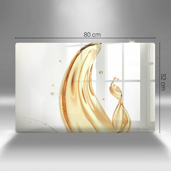 Herdabdeckplatte glas Olivenöl