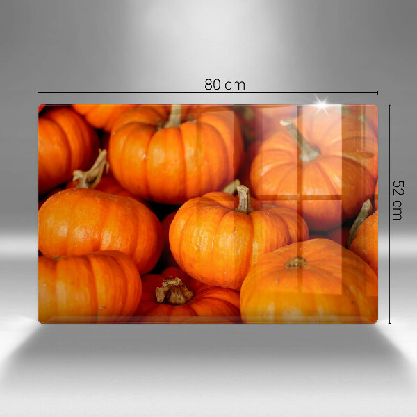 Herdabdeckplatte glas Kürbisse