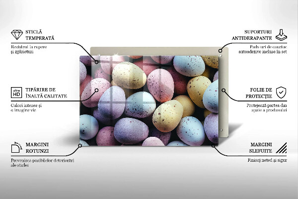 Herdabdeckplatte glas Ostereier