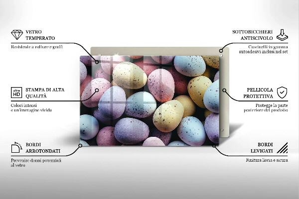 Herdabdeckplatte glas Ostereier
