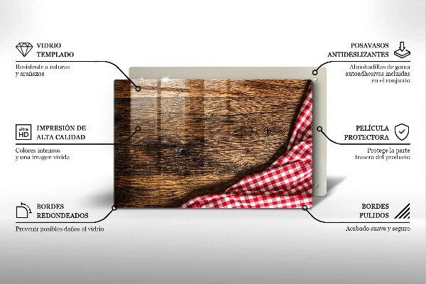 Herdabdeckplatte glas Holztisch