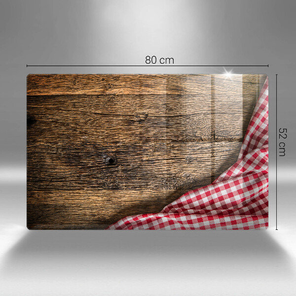 Herdabdeckplatte glas Holztisch