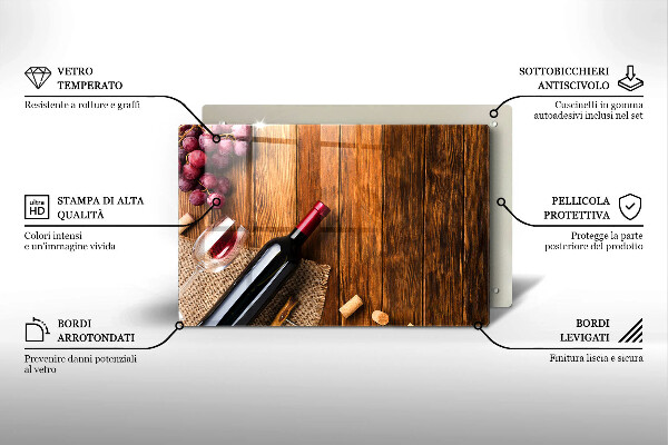 Herdabdeckplatte glas Eine Flasche Rotwein