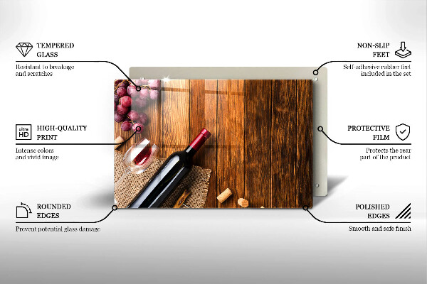 Herdabdeckplatte glas Eine Flasche Rotwein