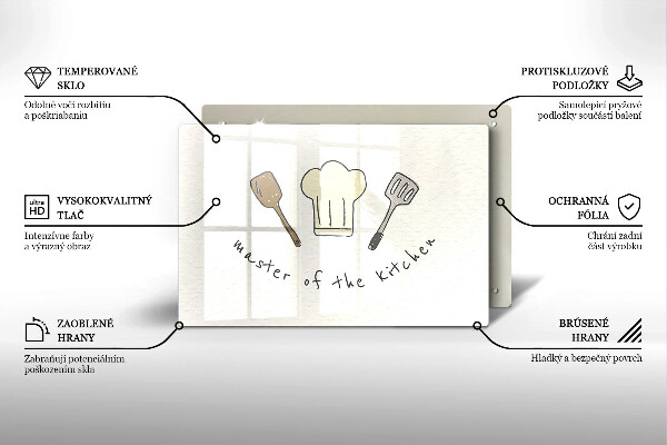 Herdabdeckplatte glas Master of the Kitchen