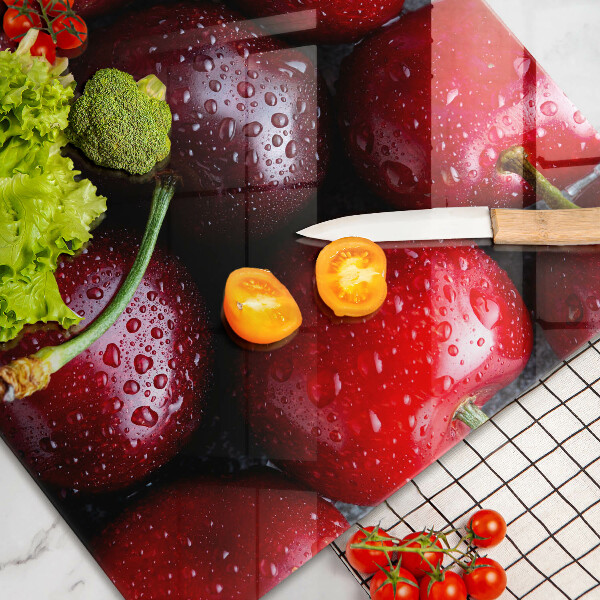 Herdabdeckplatte glas Nahaufnahme von Kirschen