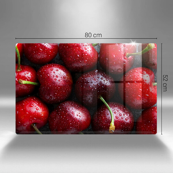 Herdabdeckplatte glas Nahaufnahme von Kirschen