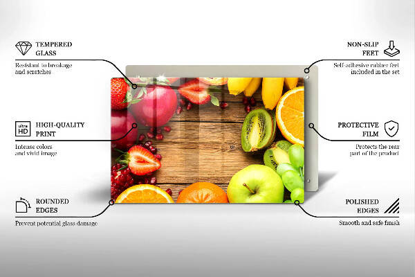 Herdabdeckplatte glas Frisches Obst