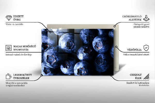 Herdabdeckplatte glas Nahaufnahme von Beeren