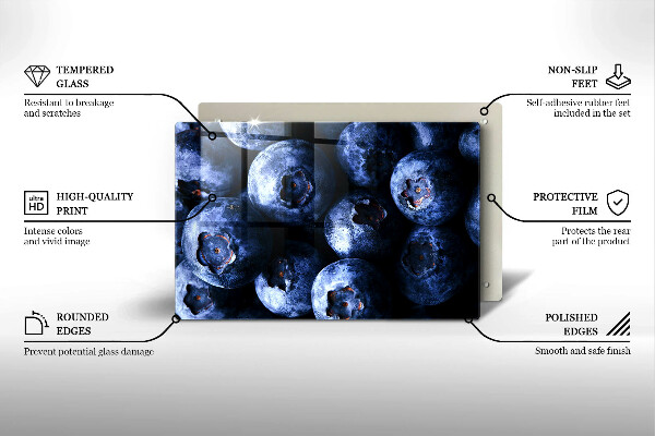 Herdabdeckplatte glas Nahaufnahme von Beeren