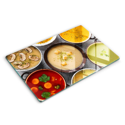 Herdabdeckplatte glas Bunte Suppen